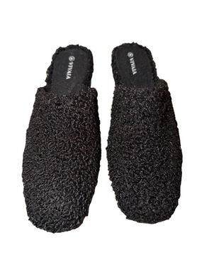 VIVAIA Women’s Square Toe Mules Slip-on Black Color Size 7 US (38) No Box